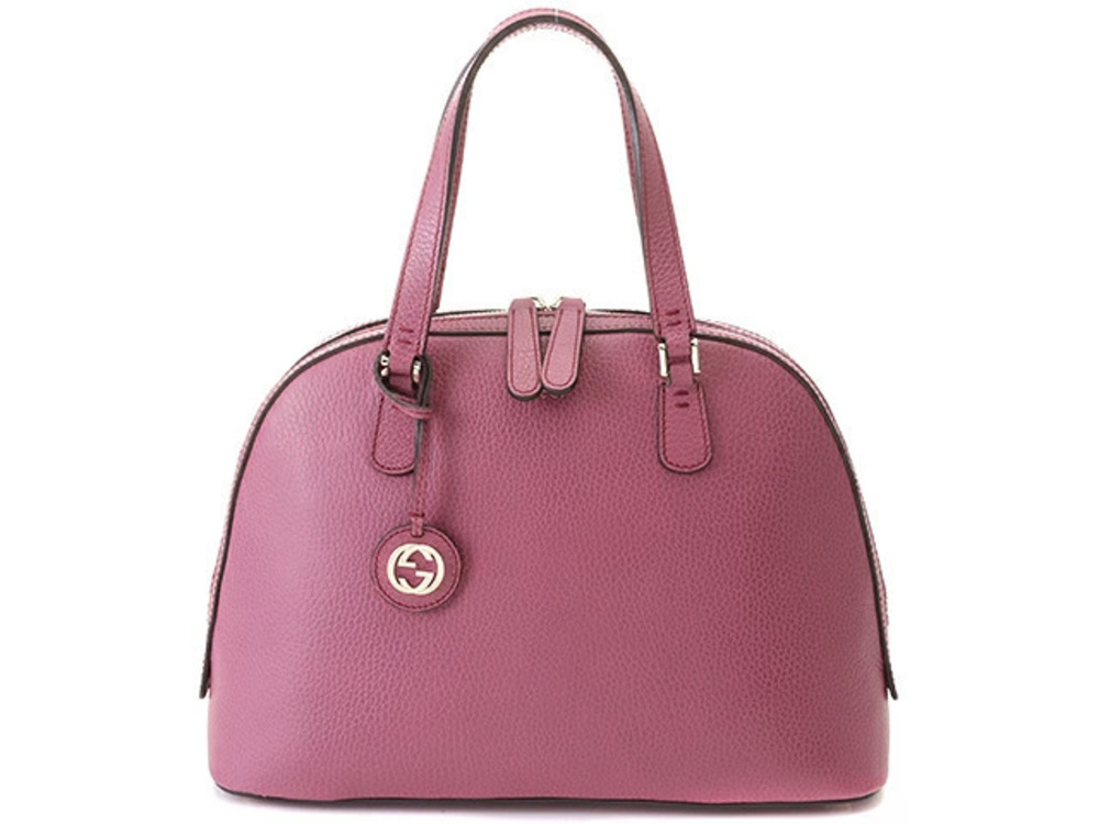 Gucci Lady Dollar Handbag Leather Pink Purple